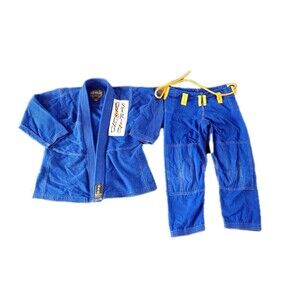 GSG Competition Fight Wear Brazilian Jiu Jitsu GI Kids Size M1 Blue